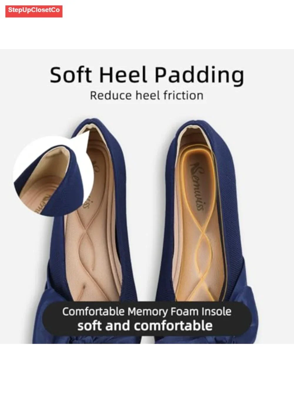 Pointed Toe Ballet Flats with Bow Slip On Comfortable Work Shoes